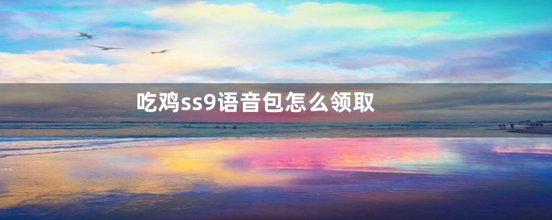 吃鸡ss9语音包怎么领取