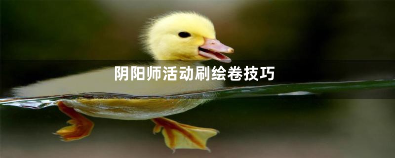 阴阳师活动刷绘卷技巧