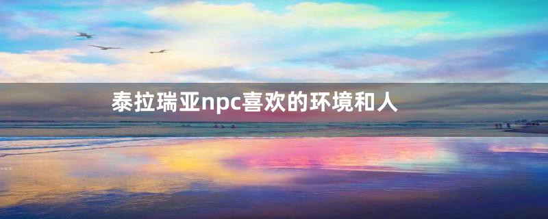 泰拉瑞亚npc喜欢的环境和人