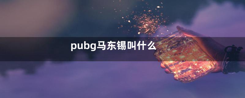 pubg马东锡叫什么