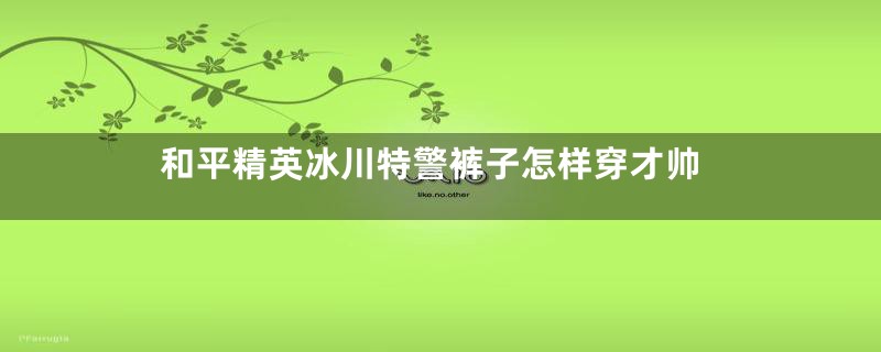 和平精英冰川特警裤子怎样穿才帅