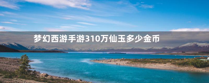 梦幻西游手游310万仙玉多少金币