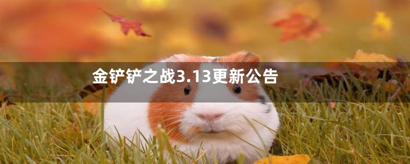 金铲铲之战3.13更新公告