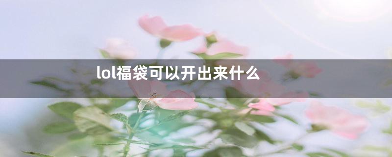 lol福袋可以开出来什么