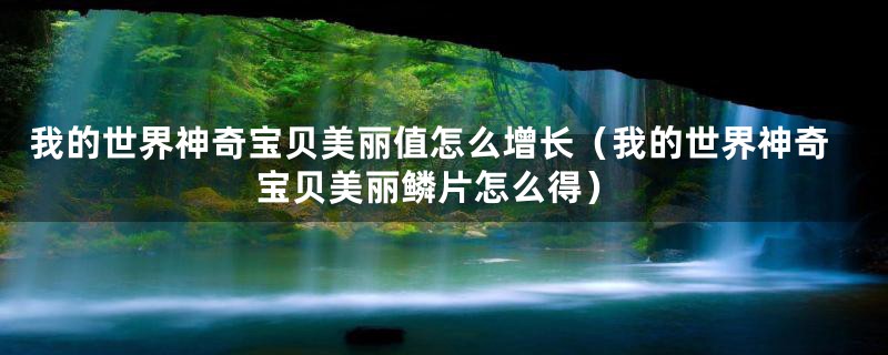 我的世界神奇宝贝美丽值怎么增长（我的世界神奇宝贝美丽鳞片怎么得）