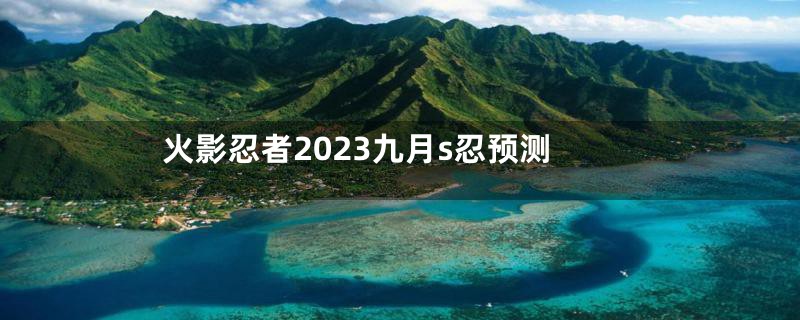 火影忍者2023九月s忍预测