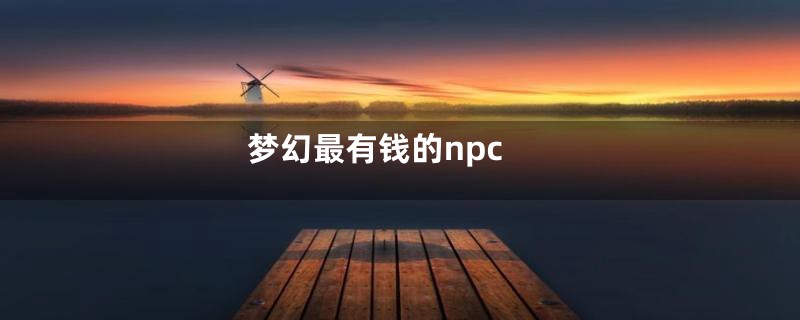 梦幻最有钱的npc