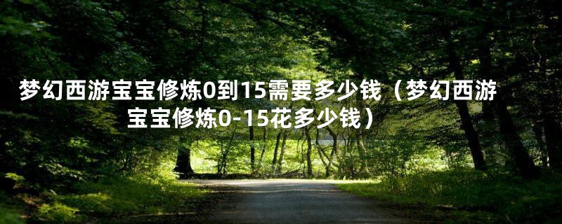 梦幻西游宝宝修炼0到15需要多少钱（梦幻西游宝宝修炼0-15花多少钱）