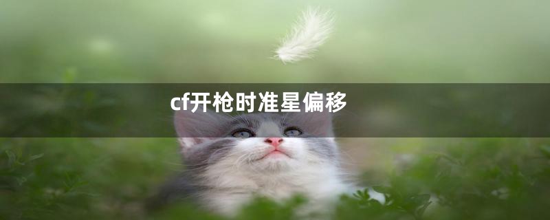 cf开枪时准星偏移