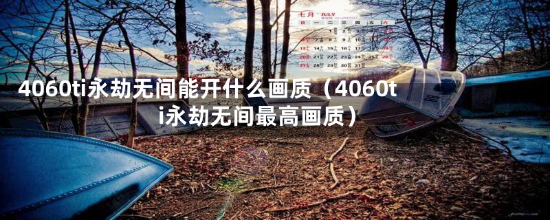 4060ti永劫无间能开什么画质（4060ti永劫无间最高画质）