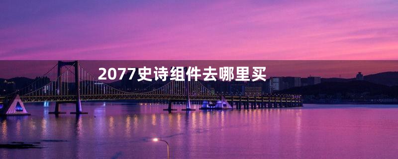 2077史诗组件去哪里买