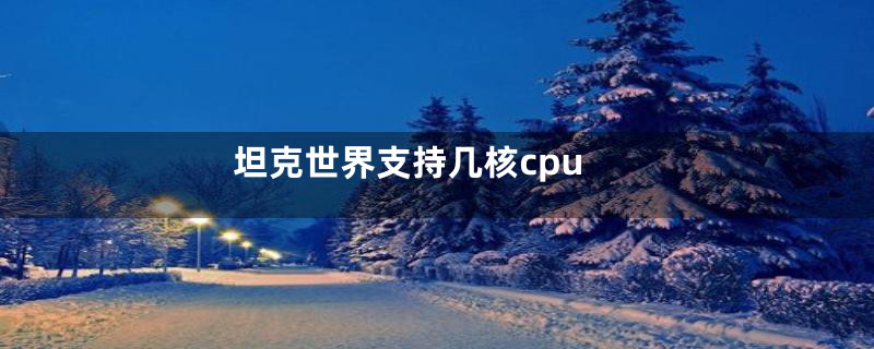 坦克世界支持几核cpu