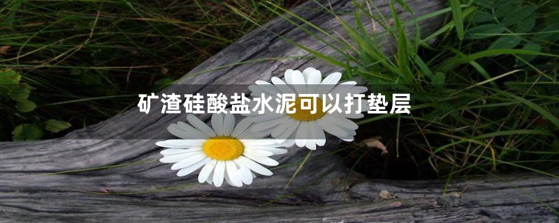 矿渣硅酸盐水泥可以打垫层