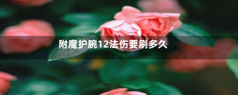 附魔护腕12法伤要刷多久