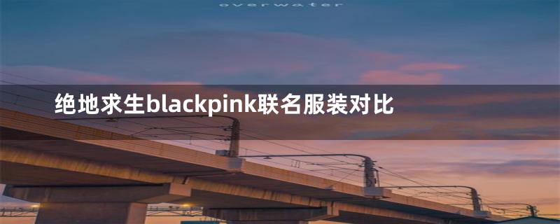 绝地求生blackpink联名服装对比