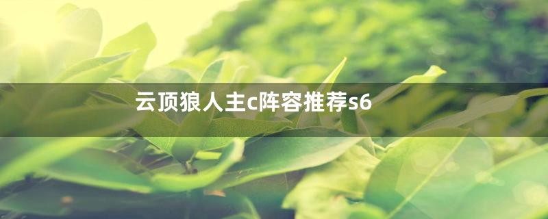 云顶狼人主c阵容推荐s6