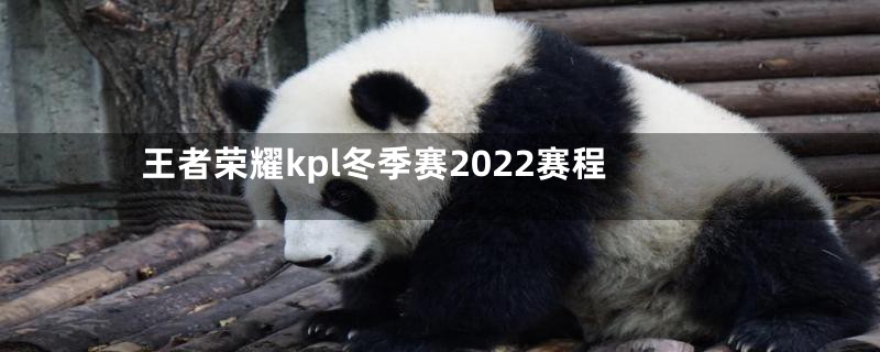 王者荣耀kpl冬季赛2022赛程