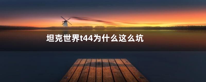 坦克世界t44为什么这么坑