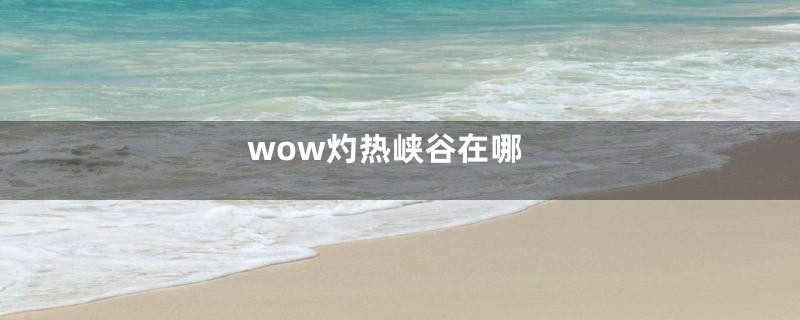 wow灼热峡谷在哪