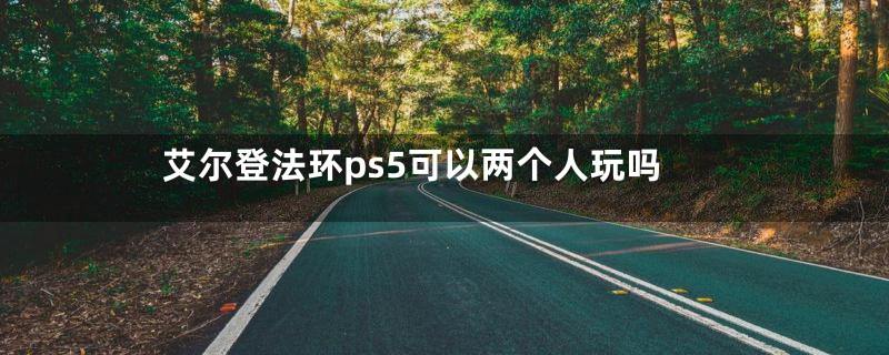 艾尔登法环ps5可以两个人玩吗