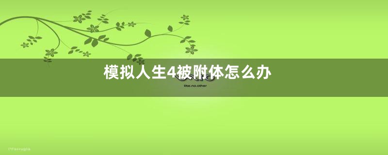 模拟人生4被附体怎么办