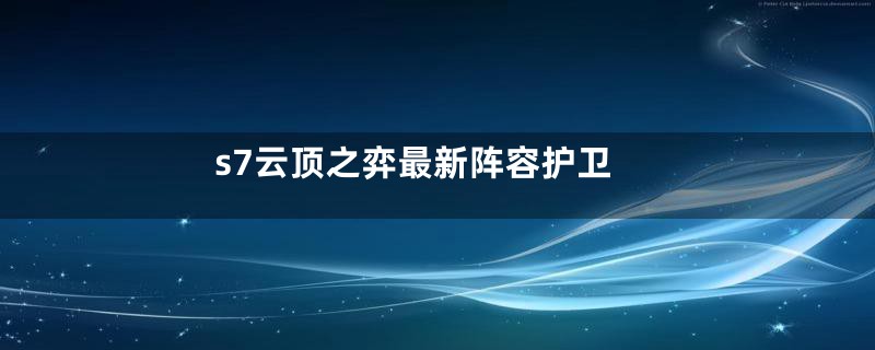 s7云顶之弈最新阵容护卫