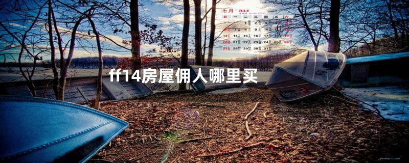 ff14房屋佣人哪里买