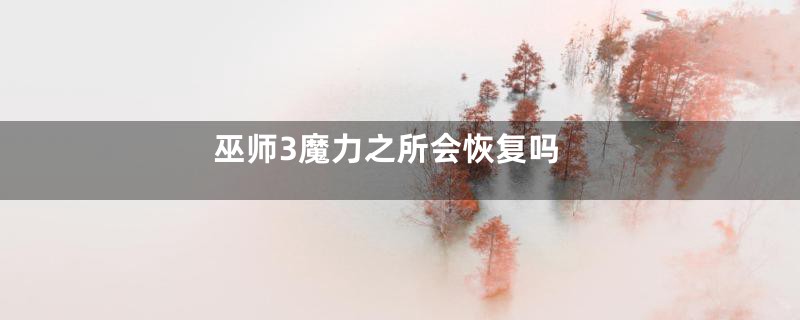 巫师3魔力之所会恢复吗