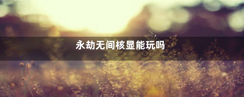 永劫无间核显能玩吗