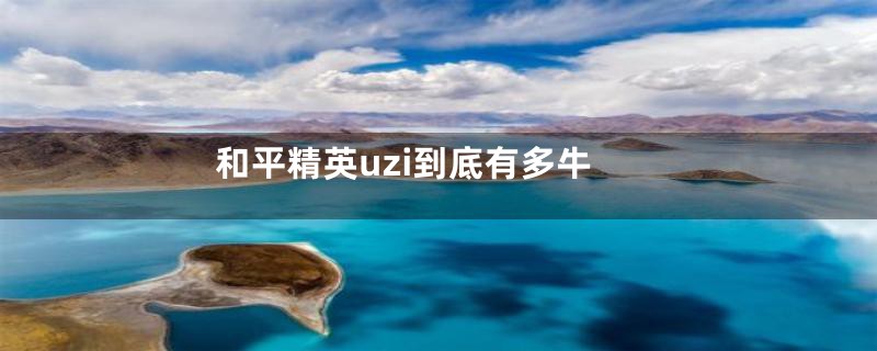 和平精英uzi到底有多牛