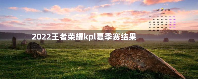 2022王者荣耀kpl夏季赛结果