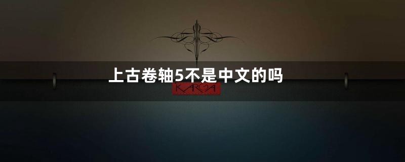 上古卷轴5不是中文的吗