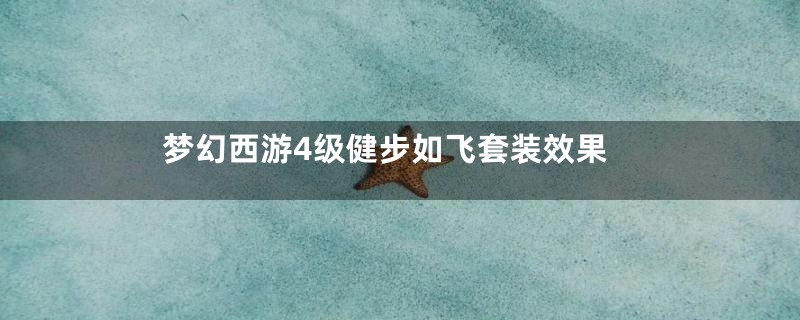 梦幻西游4级健步如飞套装效果