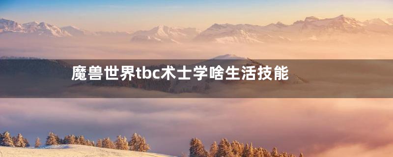 魔兽世界tbc术士学啥生活技能