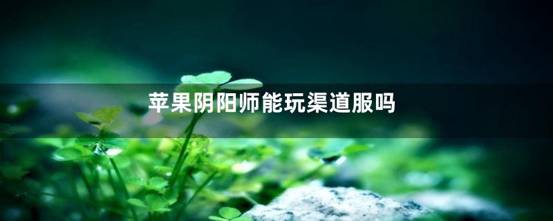 苹果阴阳师能玩渠道服吗