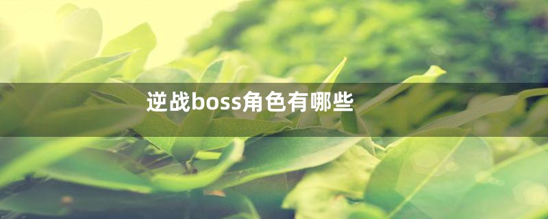 逆战boss角色有哪些