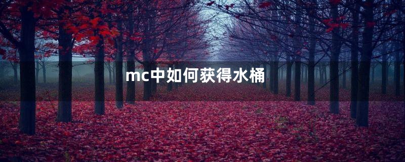 mc中如何获得水桶