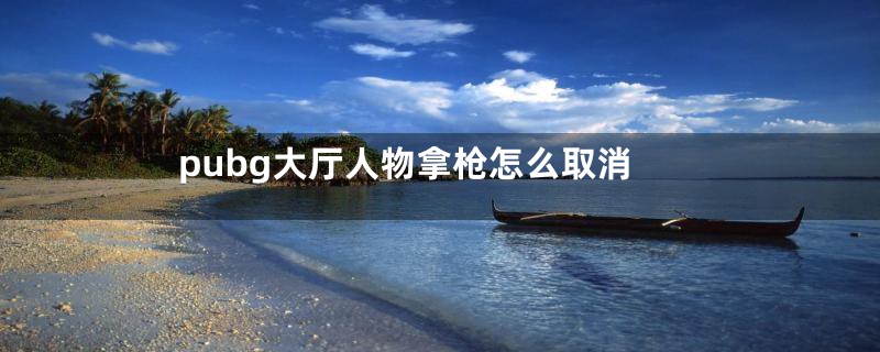 pubg大厅人物拿枪怎么取消