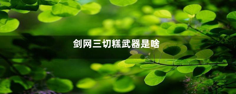 剑网三切糕武器是啥