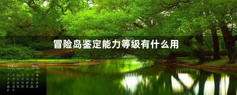 冒险岛鉴定能力等级有什么用