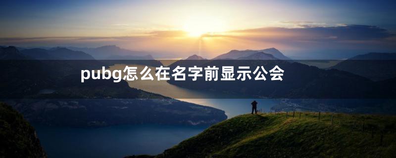 pubg怎么在名字前显示公会