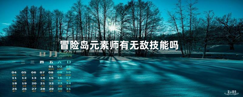 冒险岛元素师有无敌技能吗