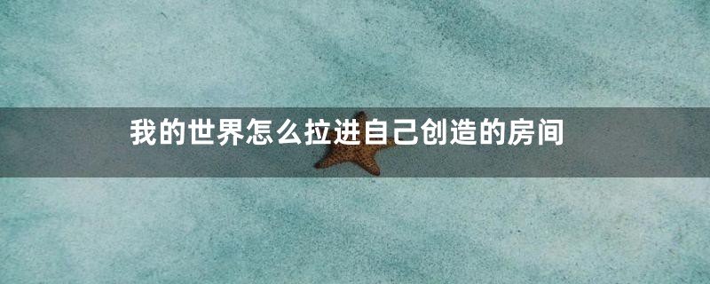 我的世界怎么拉进自己创造的房间