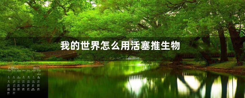 我的世界怎么用活塞推生物