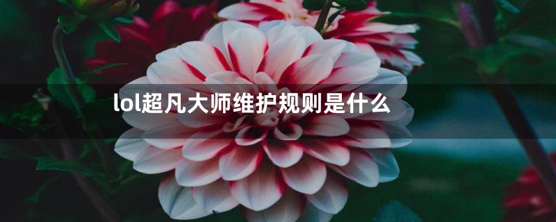 lol超凡大师维护规则是什么