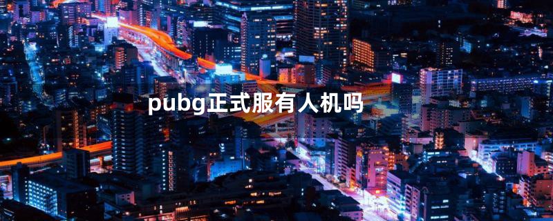 pubg正式服有人机吗