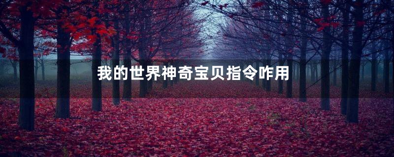 我的世界神奇宝贝指令咋用