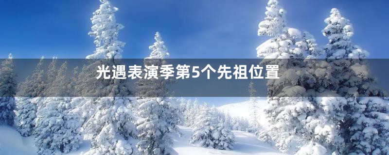 光遇表演季第5个先祖位置