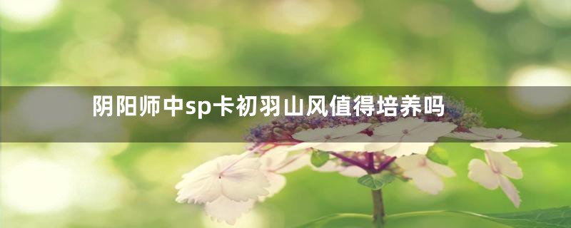 阴阳师中sp卡初羽山风值得培养吗