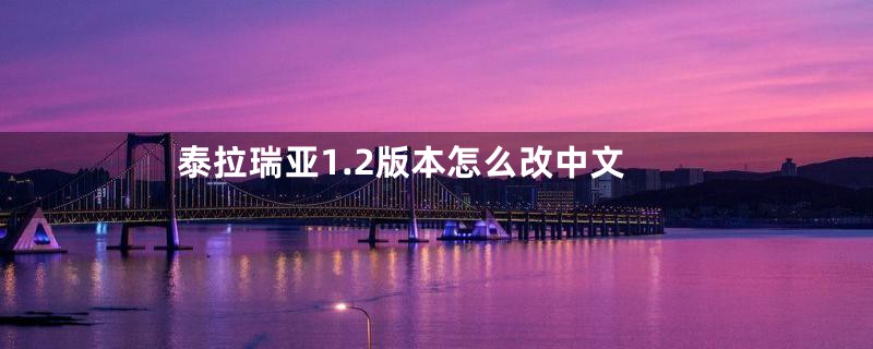 泰拉瑞亚1.2版本怎么改中文